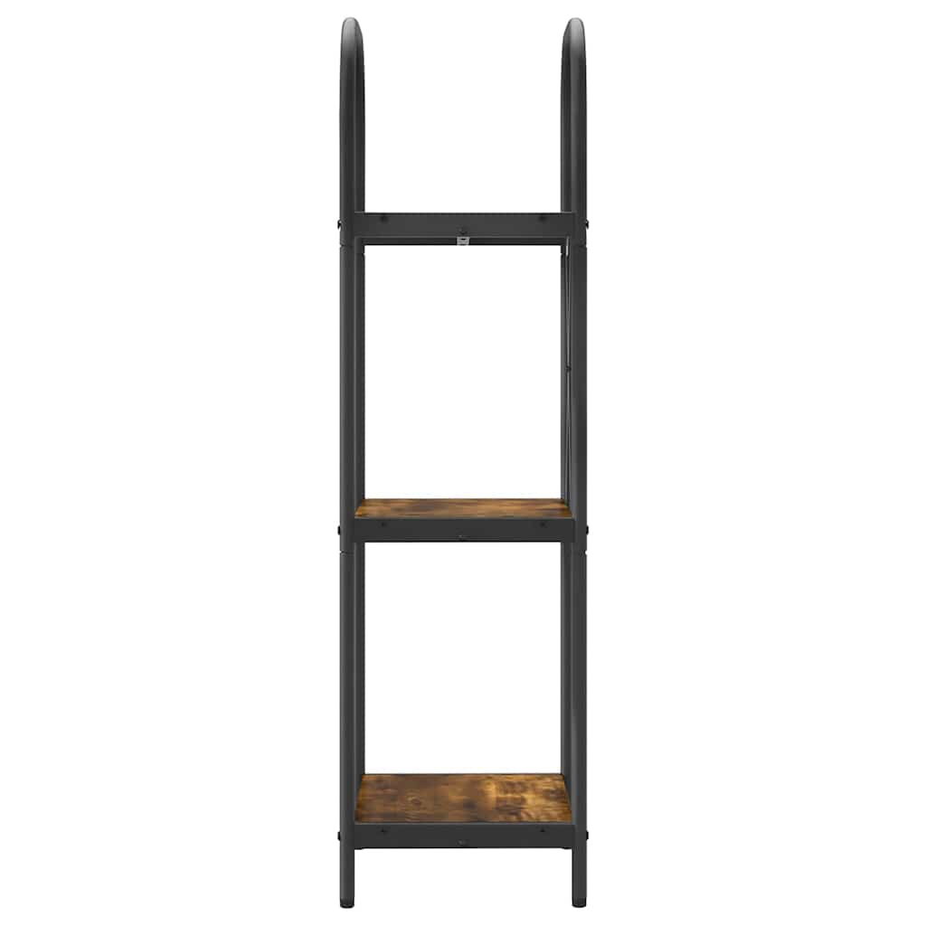 Bookshelf 3-Tier 40 x 30 x 109 cm Engineered wood Smoked Oak