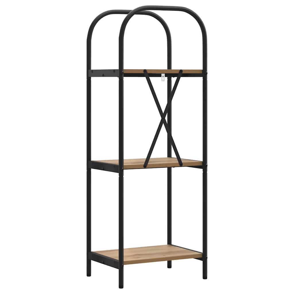 Bookshelf 3-Tier 40 x 30 x 109 cm Engineered wood Artisan Oak