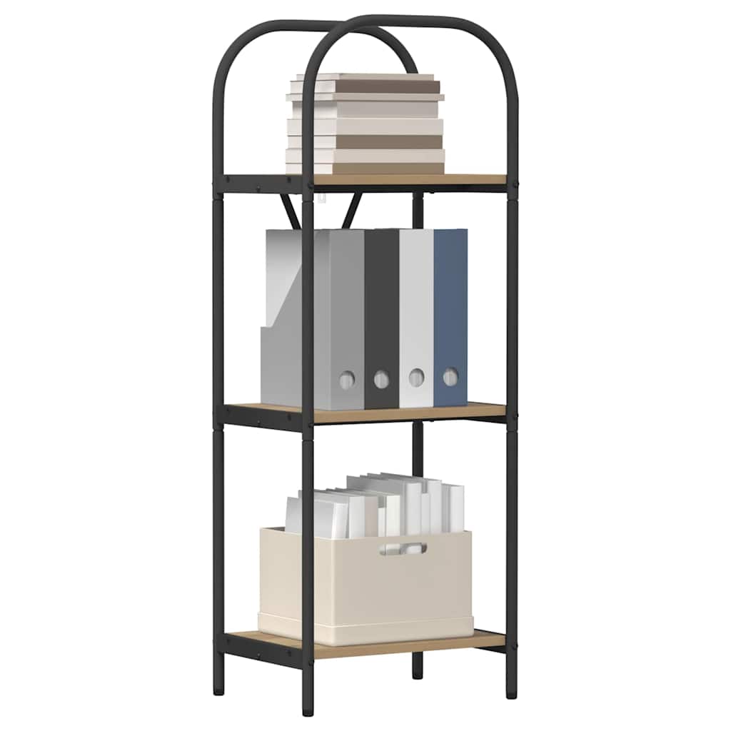 Bookshelf 3-Tier 40 x 30 x 109 cm Engineered wood Artisan Oak