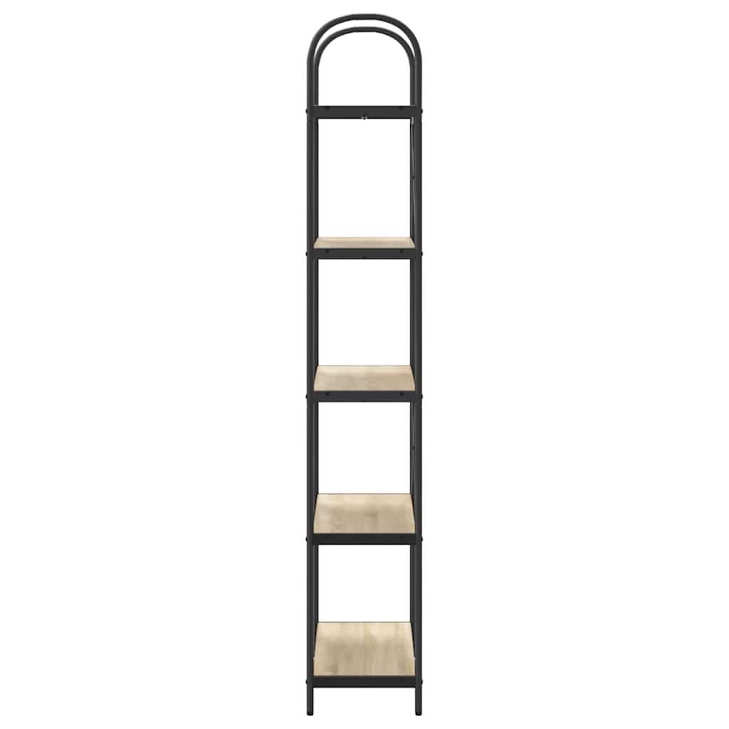 Bookshelf 5-Tier 80 x 30 x 183 cm Engineered wood Sonoma Oak