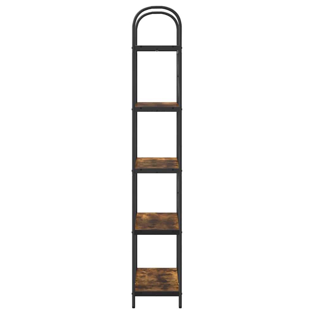 Bookshelf 5-Tier 80 x 30 x 183 cm Engineered wood Smoked Oak