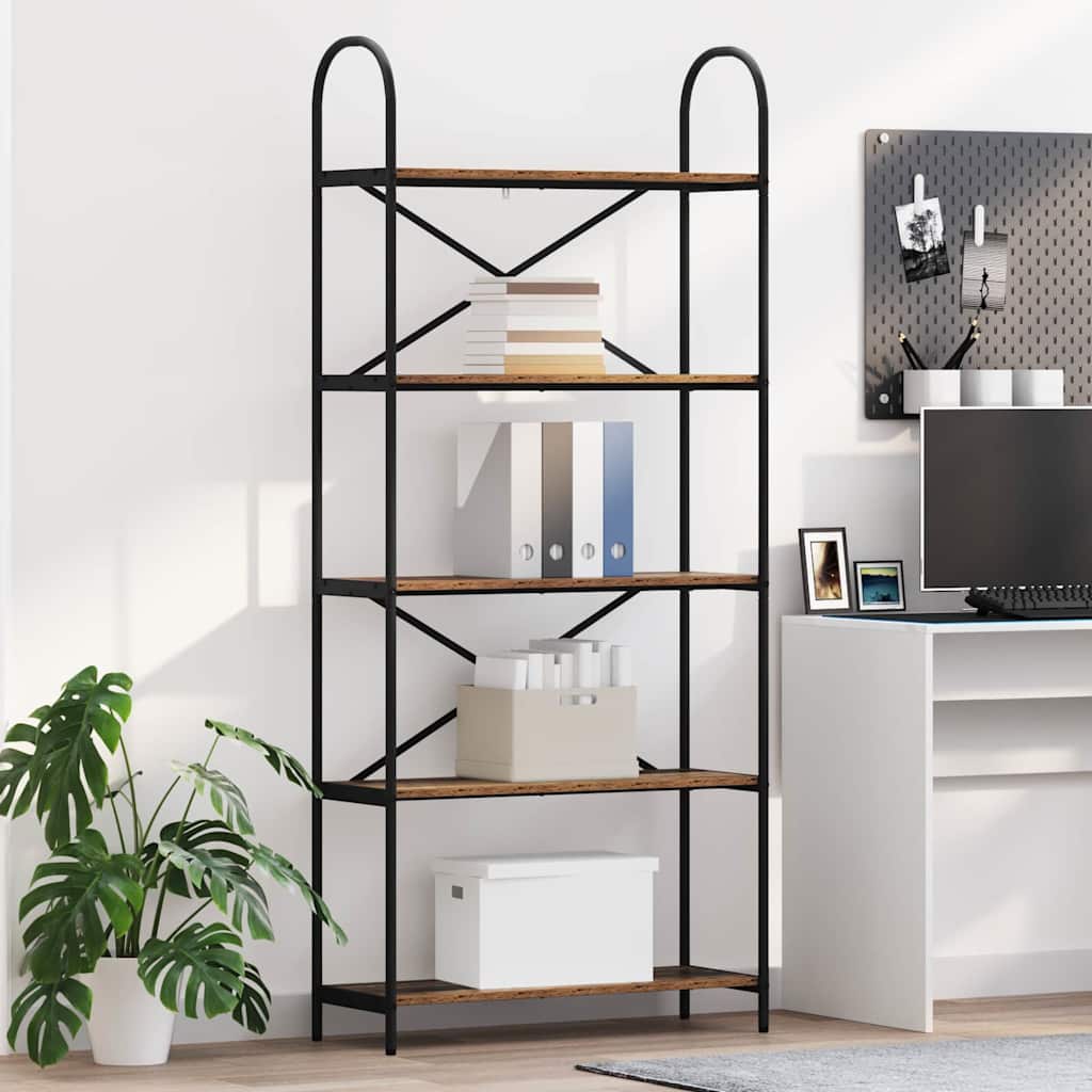 Bookshelf Old Wood 80 x 30 x 183 cm Engineered wood