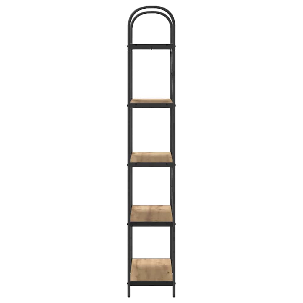 Bookshelf 5-Tier 80 x 30 x 183 cm Engineered wood Artisan Oak