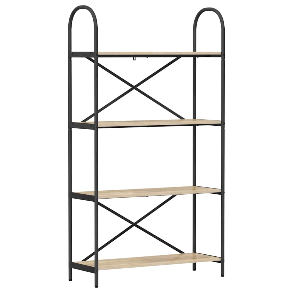 Bookshelf 4-Tier 80 x 30 x 146 cm Engineered wood Sonoma Oak