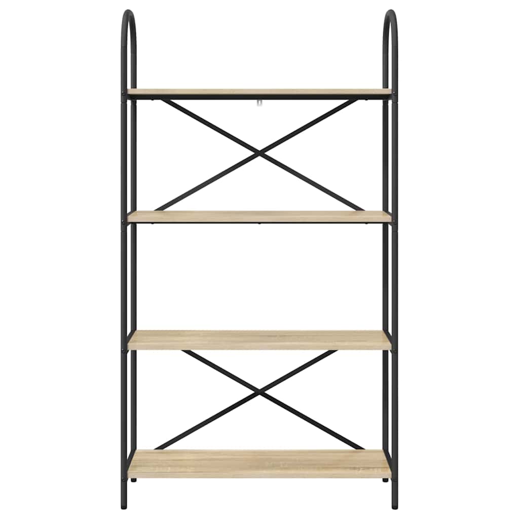 Bookshelf 4-Tier 80 x 30 x 146 cm Engineered wood Sonoma Oak