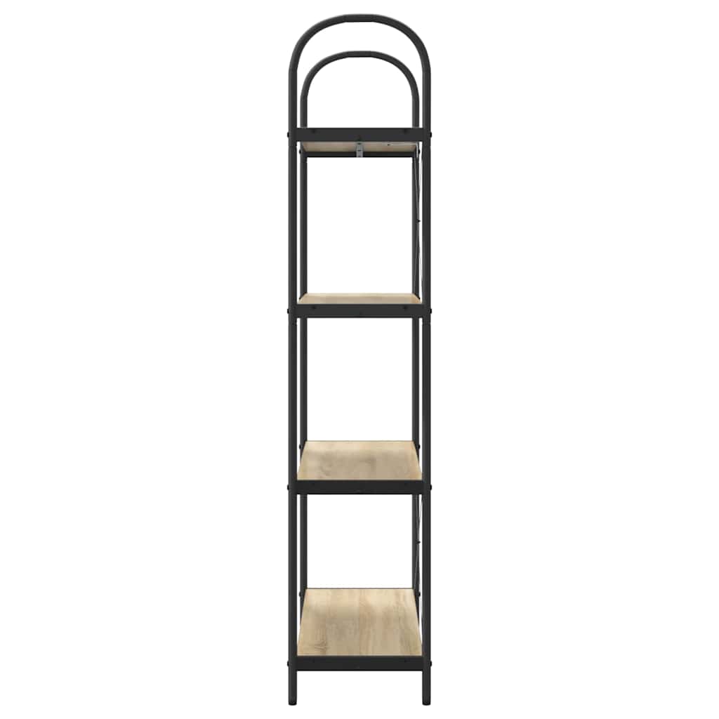 Bookshelf 4-Tier 80 x 30 x 146 cm Engineered wood Sonoma Oak