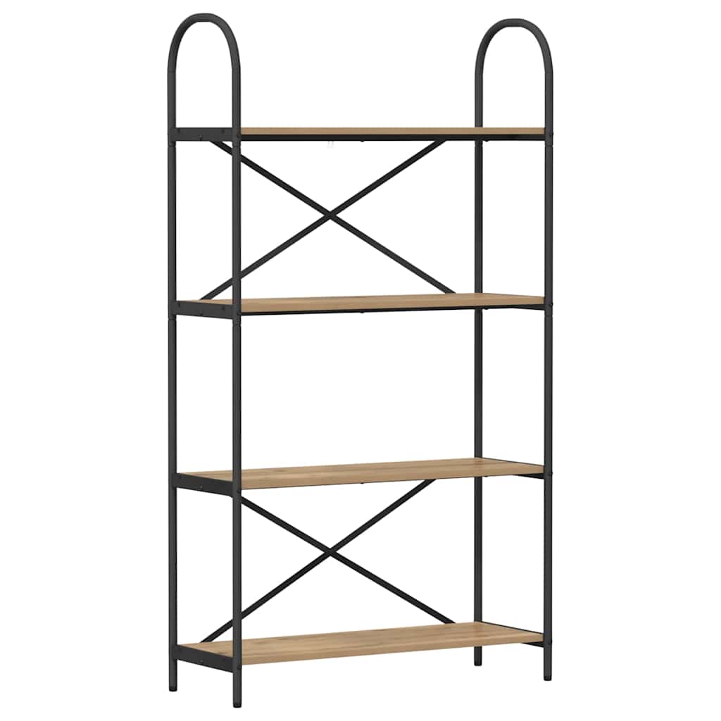 Bookshelf 4-Tier 80 x 30 x 146 cm Engineered wood Artisan Oak