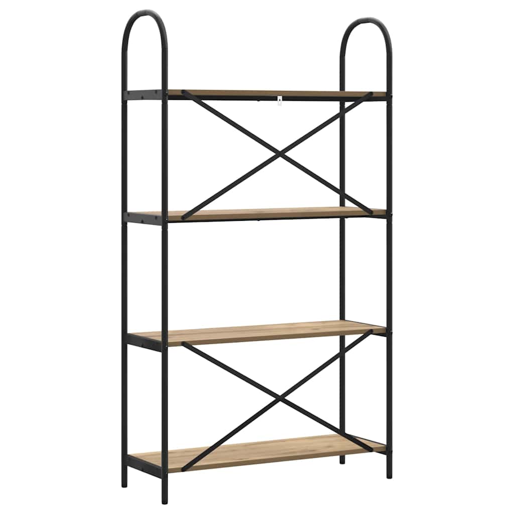 Bookshelf 4-Tier 80 x 30 x 146 cm Engineered wood Artisan Oak