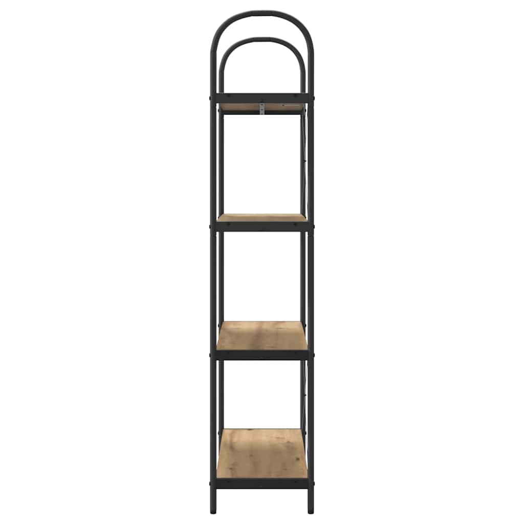 Bookshelf 4-Tier 80 x 30 x 146 cm Engineered wood Artisan Oak