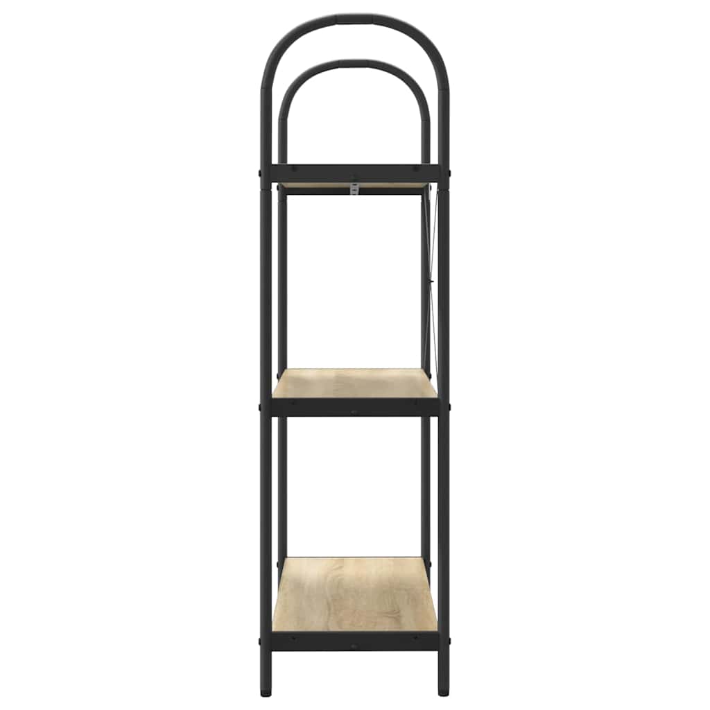 Bookshelf 3-Tier 80 x 30 x 109 cm Engineered wood Sonoma Oak