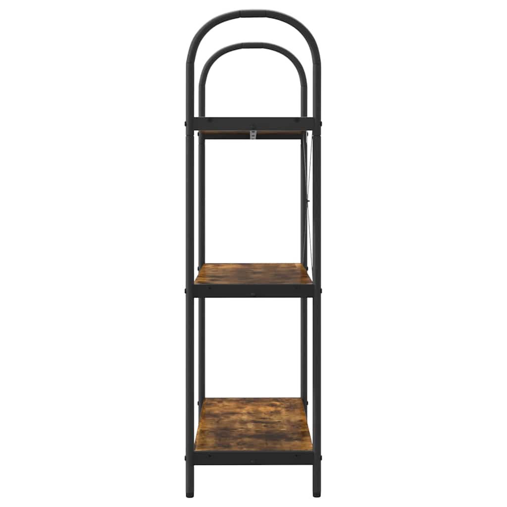 Bookshelf 3-Tier 80 x 30 x 109 cm Engineered wood Smoked Oak