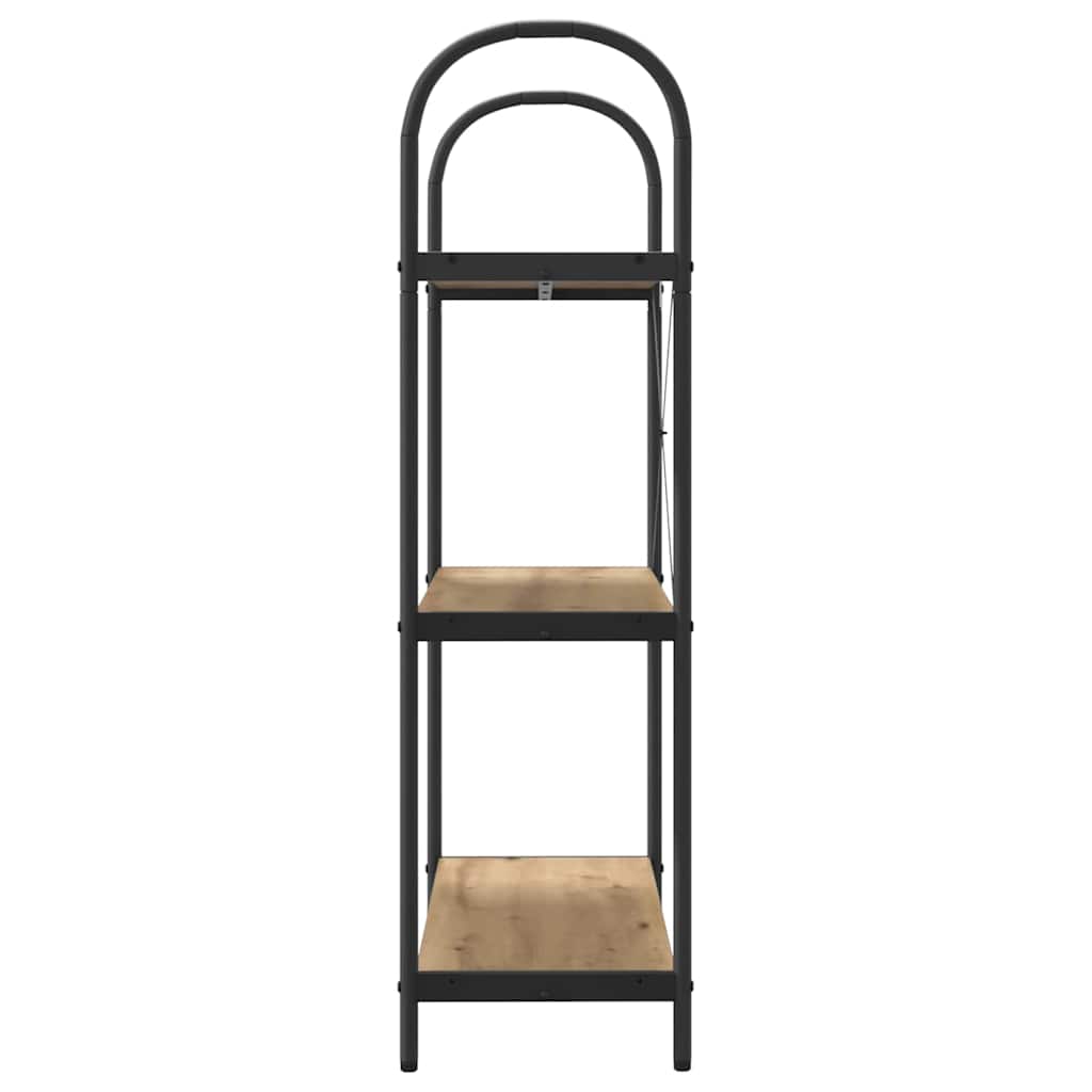 Bookshelf 3-Tier 80 x 30 x 109 cm Engineered wood Artisan Oak