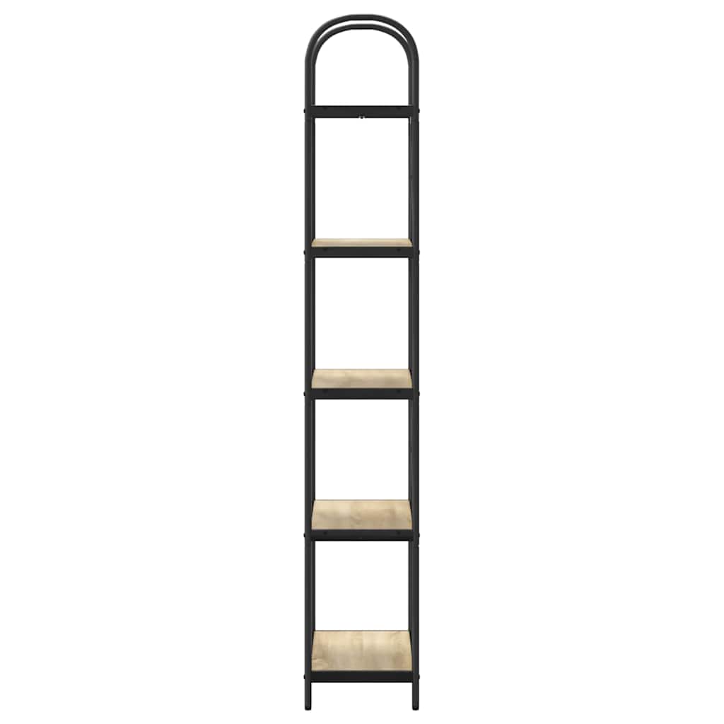 Bookshelf 5-Tier 60 x 30 x 183 cm Engineered wood Sonoma Oak