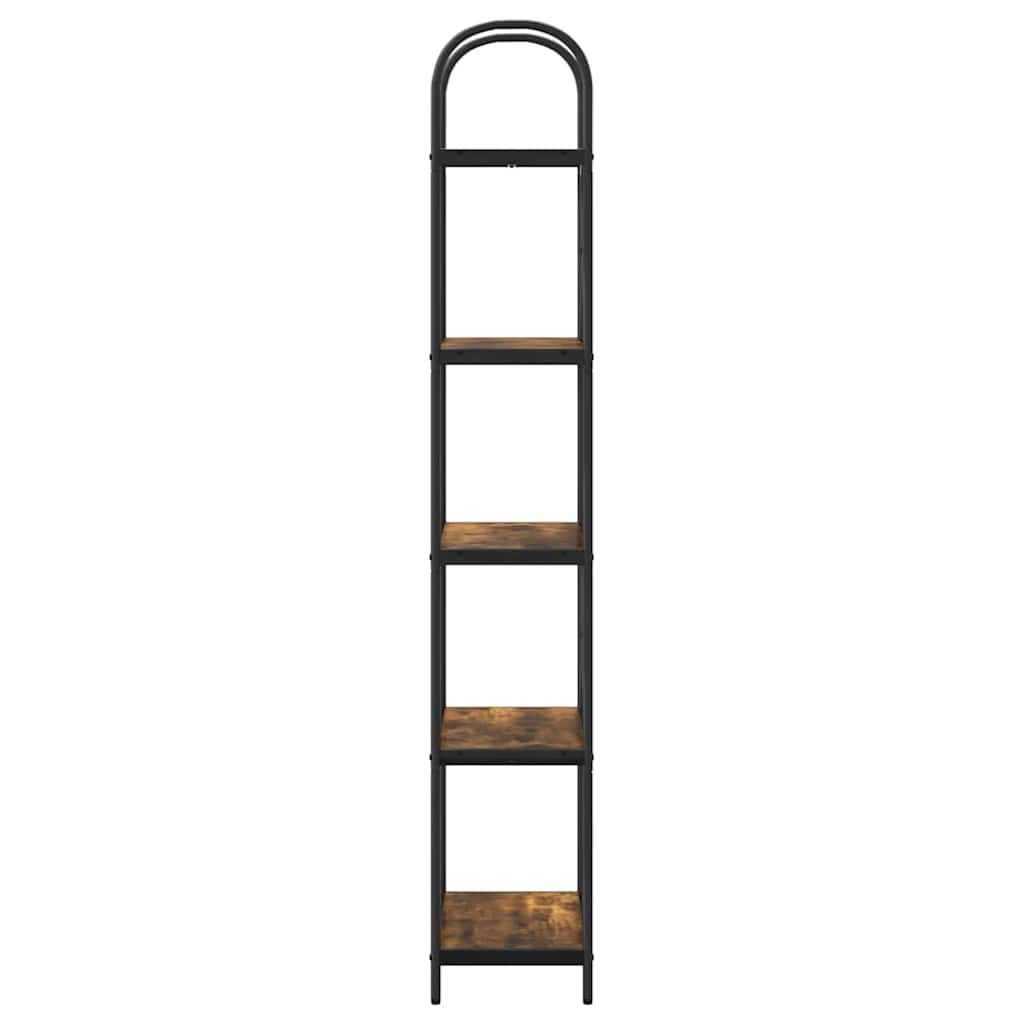 Bookshelf 5-Tier 60 x 30 x 183 cm Engineered wood Smoked Oak