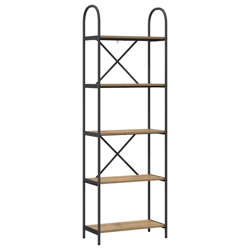 Bookshelf 5-Tier 60 x 30 x 183 cm Engineered wood Artisan Oak