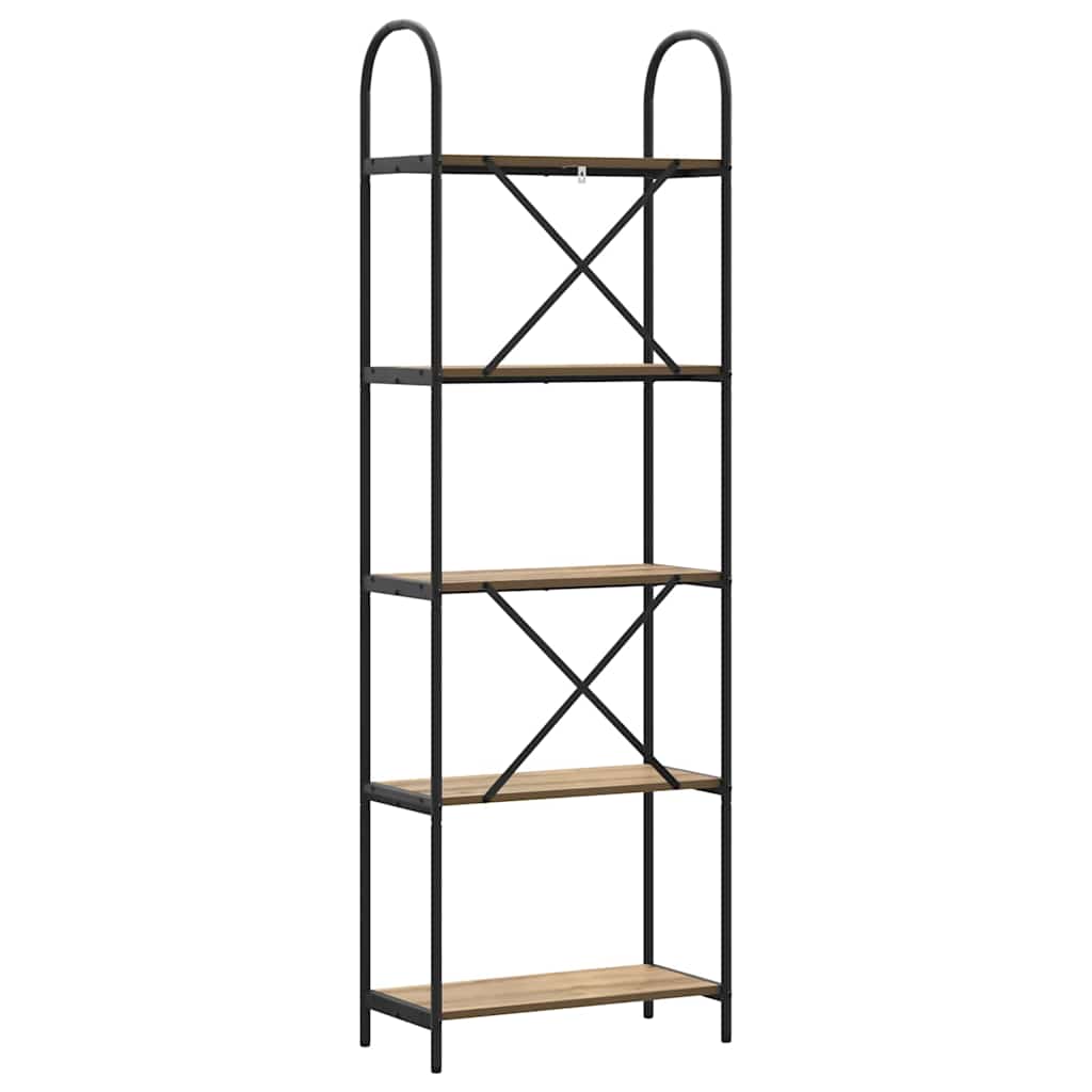 Bookshelf 5-Tier 60 x 30 x 183 cm Engineered wood Artisan Oak