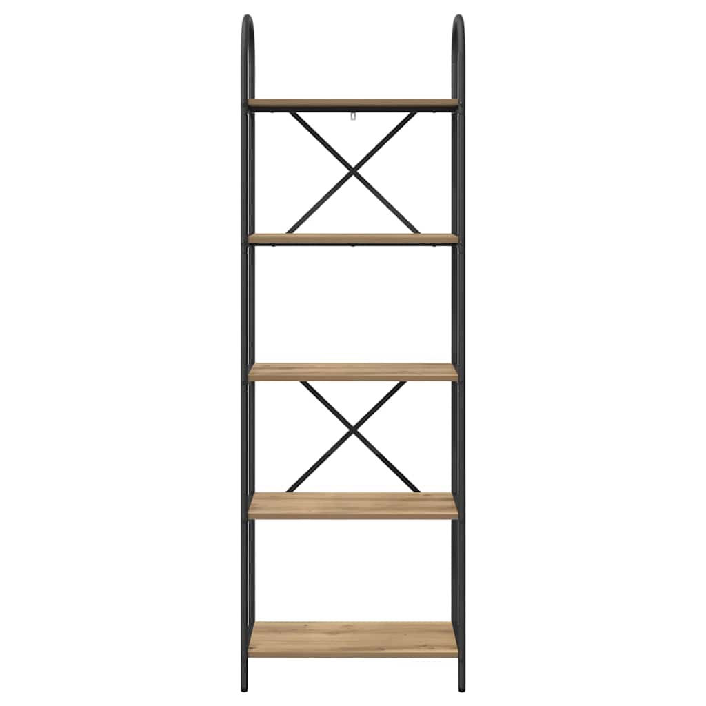 Bookshelf 5-Tier 60 x 30 x 183 cm Engineered wood Artisan Oak