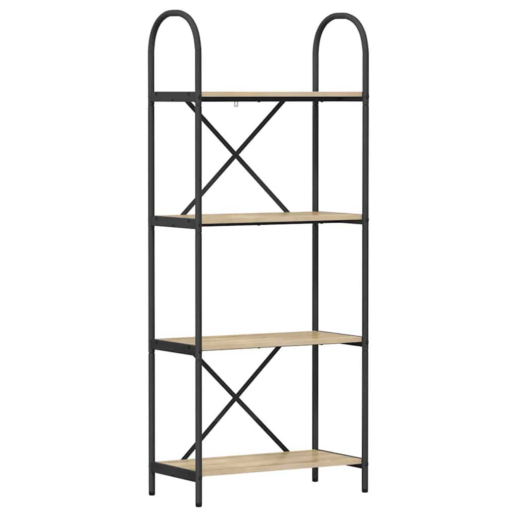 Bookshelf 4-Tier 60 x 30 x 146 cm Engineered wood Sonoma Oak