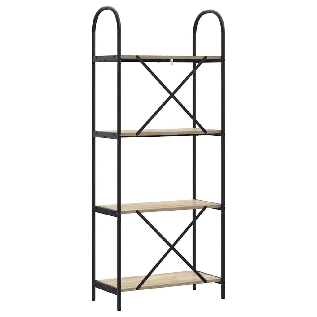 Bookshelf 4-Tier 60 x 30 x 146 cm Engineered wood Sonoma Oak