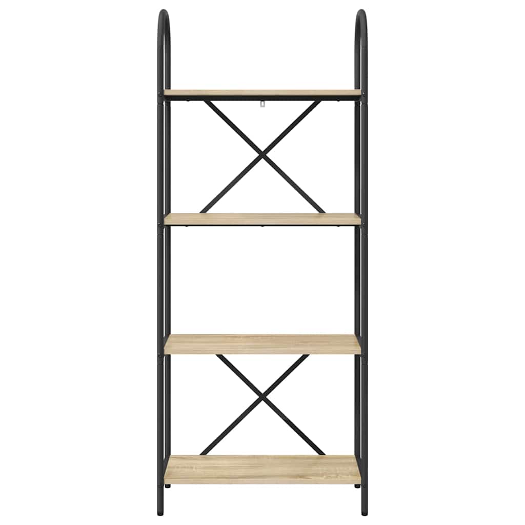 Bookshelf 4-Tier 60 x 30 x 146 cm Engineered wood Sonoma Oak