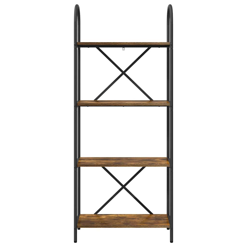 Bookshelf 4-Tier 60 x 30 x 146 cm Engineered wood Smoked Oak