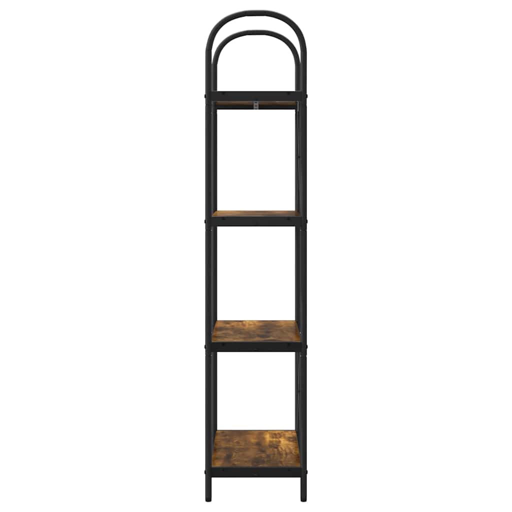 Bookshelf 4-Tier 60 x 30 x 146 cm Engineered wood Smoked Oak