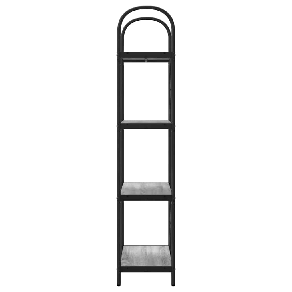 Bookshelf 4-Tier 60 x 30 x 146 cm Engineered wood Grey Sonoma