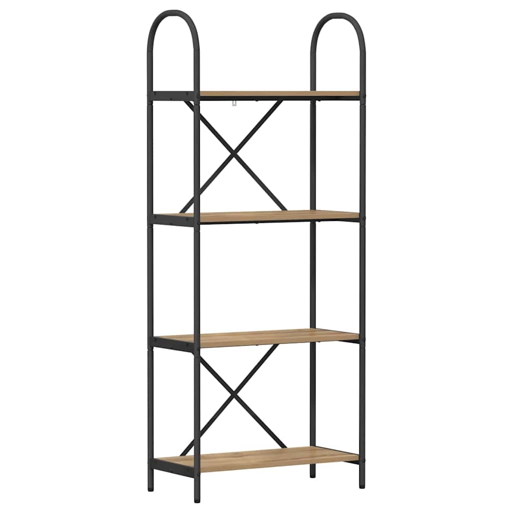 Bookshelf 4-Tier 60 x 30 x 146 cm Engineered wood Artisan Oak
