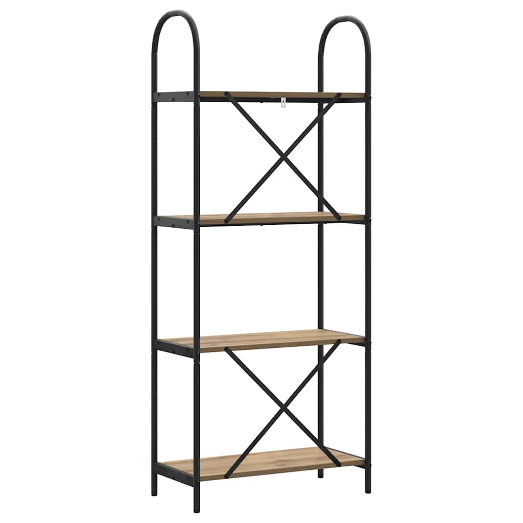 Bookshelf 4-Tier 60 x 30 x 146 cm Engineered wood Artisan Oak