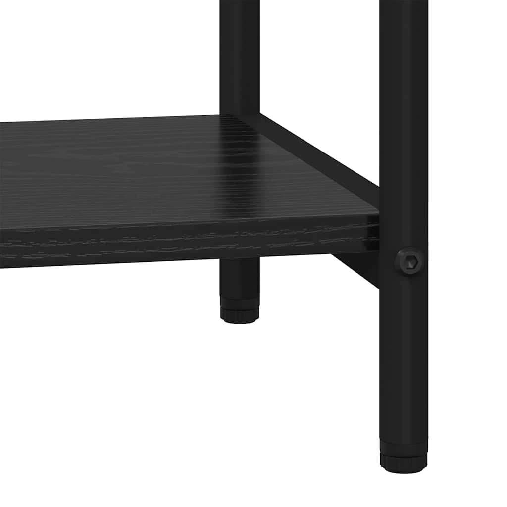 Bookshelf 3-Tier 60 x 30 x 109 cm Engineered wood Black Oak