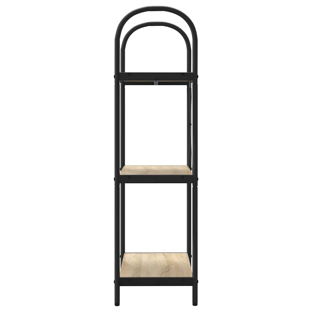Bookshelf 3-Tier 60 x 30 x 109 cm Engineered wood Sonoma Oak