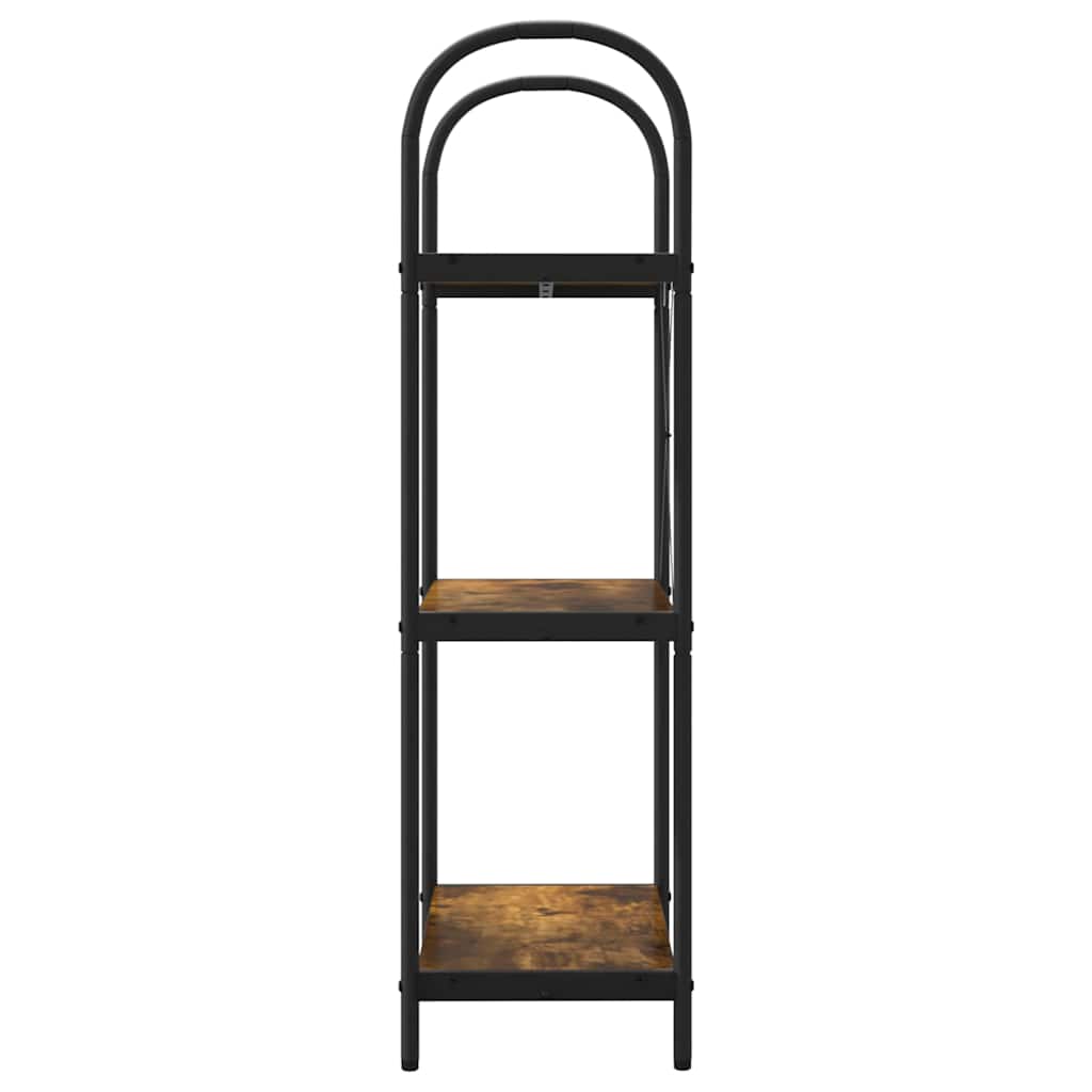 Bookshelf 3-Tier 60 x 30 x 109 cm Engineered wood Smoked Oak