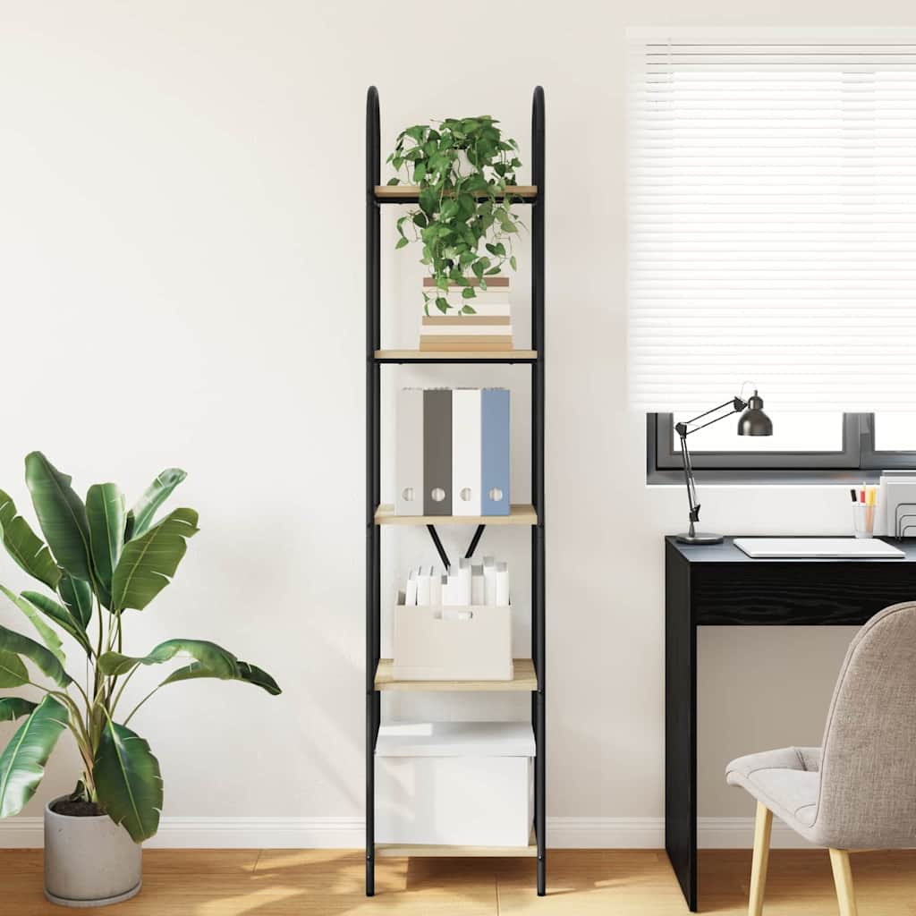 Bookshelf 5-Tier 40 x 30 x 183 cm Engineered wood Sonoma Oak