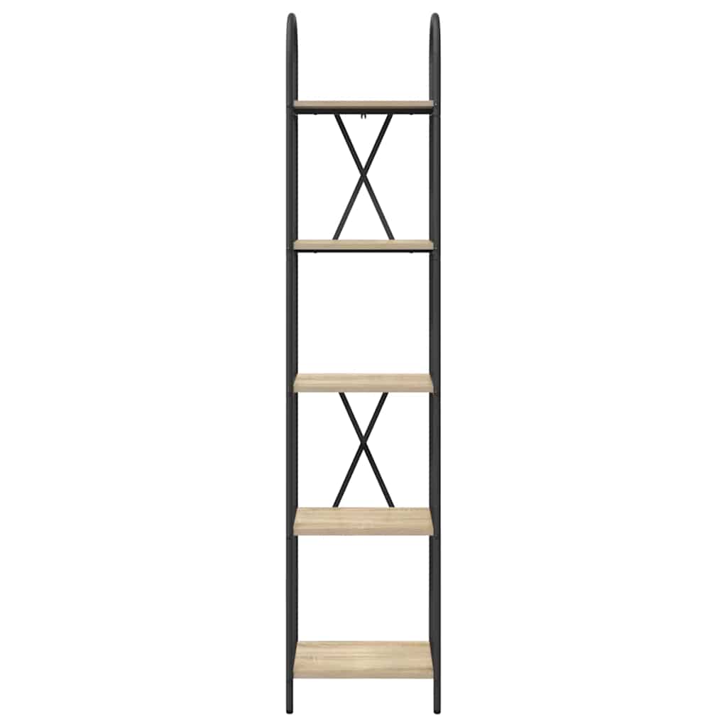 Bookshelf 5-Tier 40 x 30 x 183 cm Engineered wood Sonoma Oak