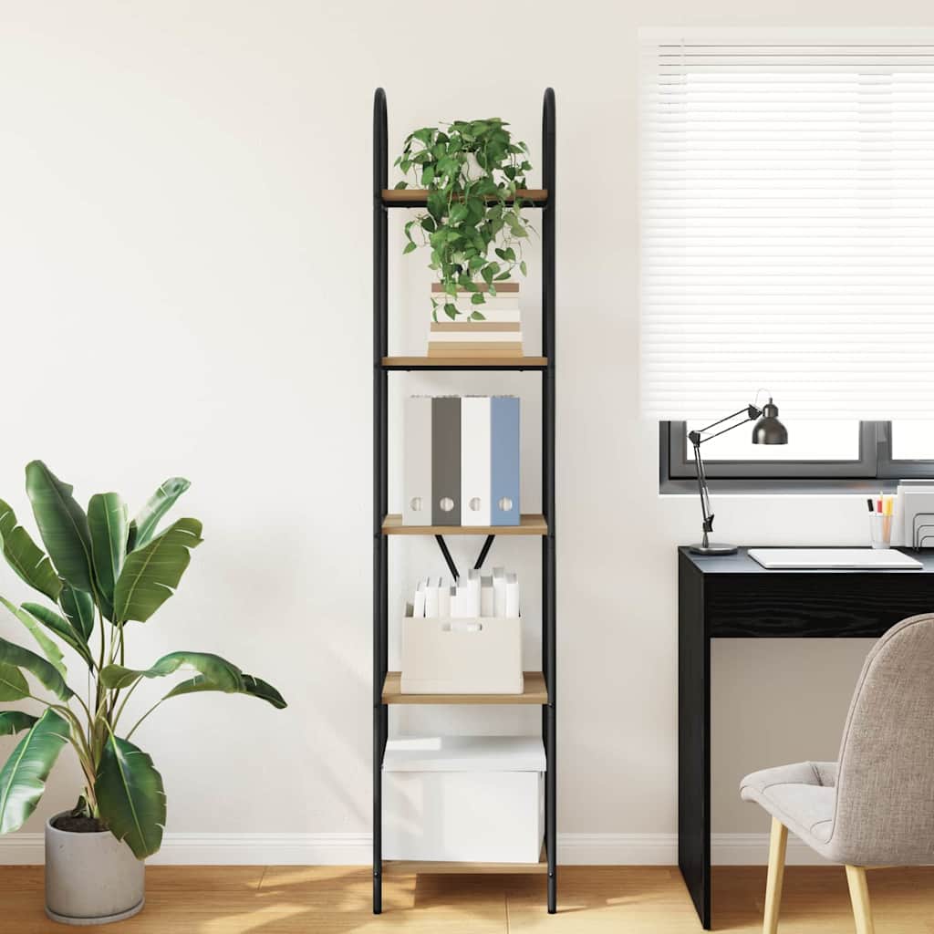 Bookshelf 5-Tier 40 x 30 x 183 cm Engineered wood Artisan Oak