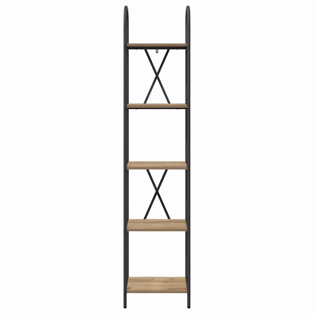 Bookshelf 5-Tier 40 x 30 x 183 cm Engineered wood Artisan Oak
