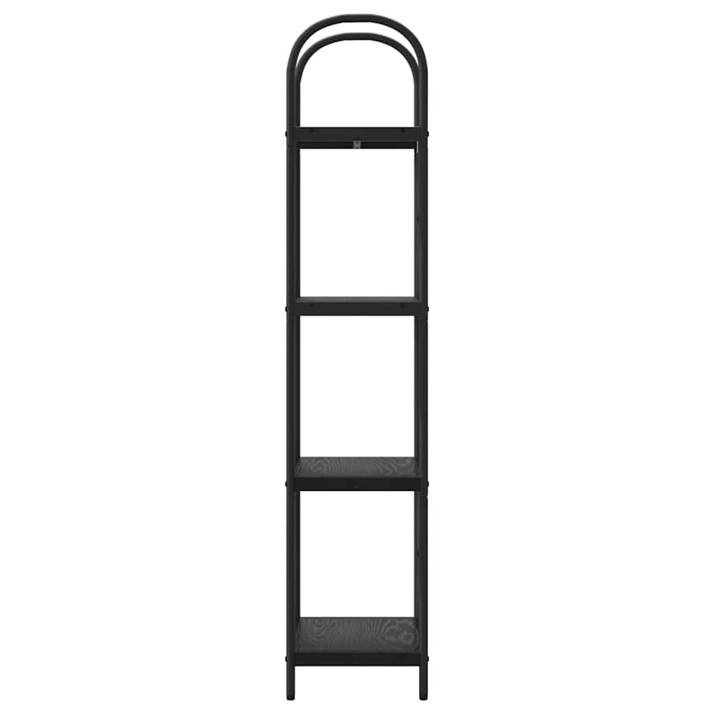 Bookshelf 4-Tier 40 x 30 x 146 cm Engineered wood Black Oak
