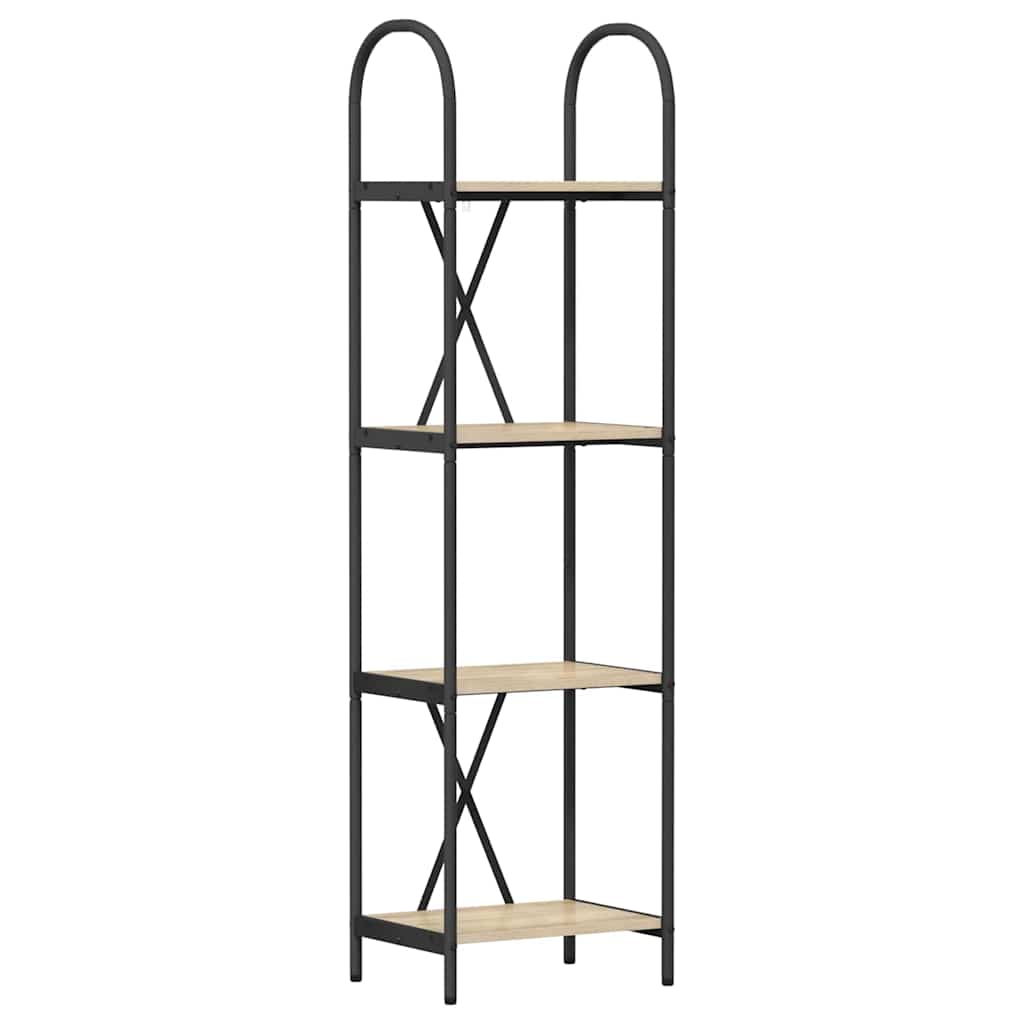 Bookshelf 4-Tier 40 x 30 x 146 cm Engineered wood Sonoma Oak