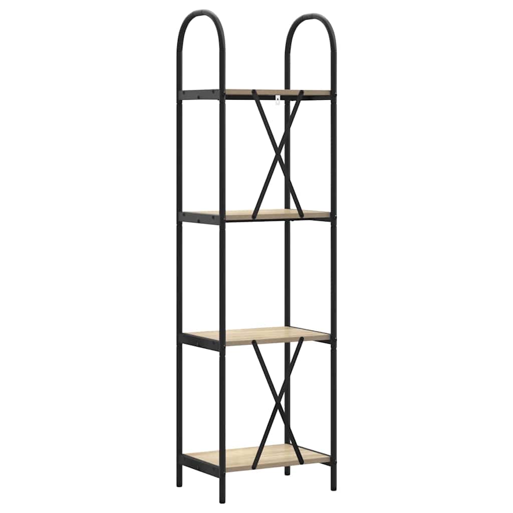 Bookshelf 4-Tier 40 x 30 x 146 cm Engineered wood Sonoma Oak