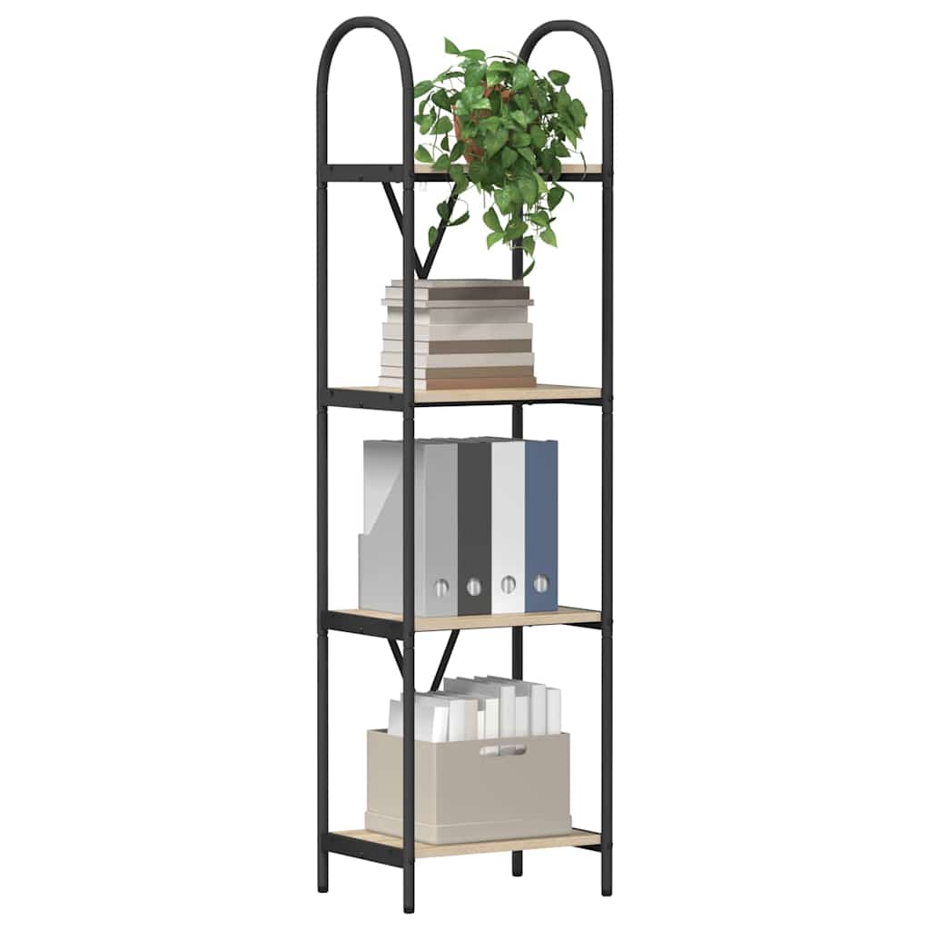 Bookshelf 4-Tier 40 x 30 x 146 cm Engineered wood Sonoma Oak