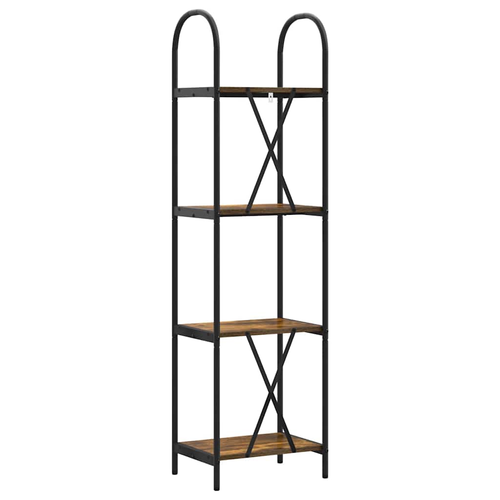 Bookshelf 4-Tier 40 x 30 x 146 cm Engineered wood Smoked Oak