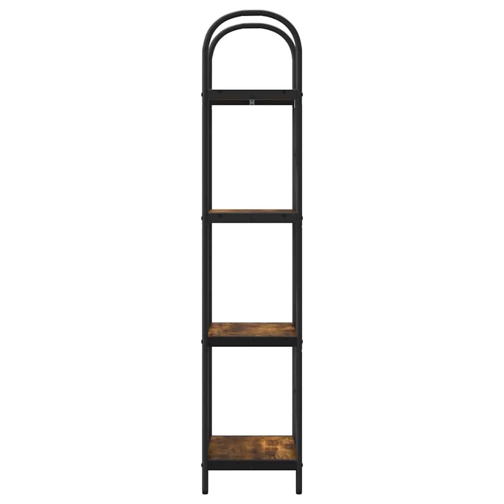 Bookshelf 4-Tier 40 x 30 x 146 cm Engineered wood Smoked Oak