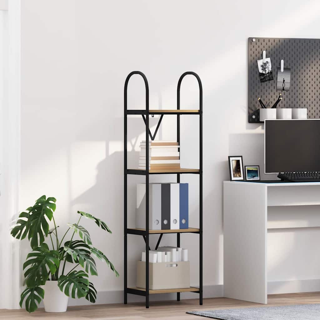 Bookshelf 4-Tier 40 x 30 x 146 cm Engineered wood Artisan Oak