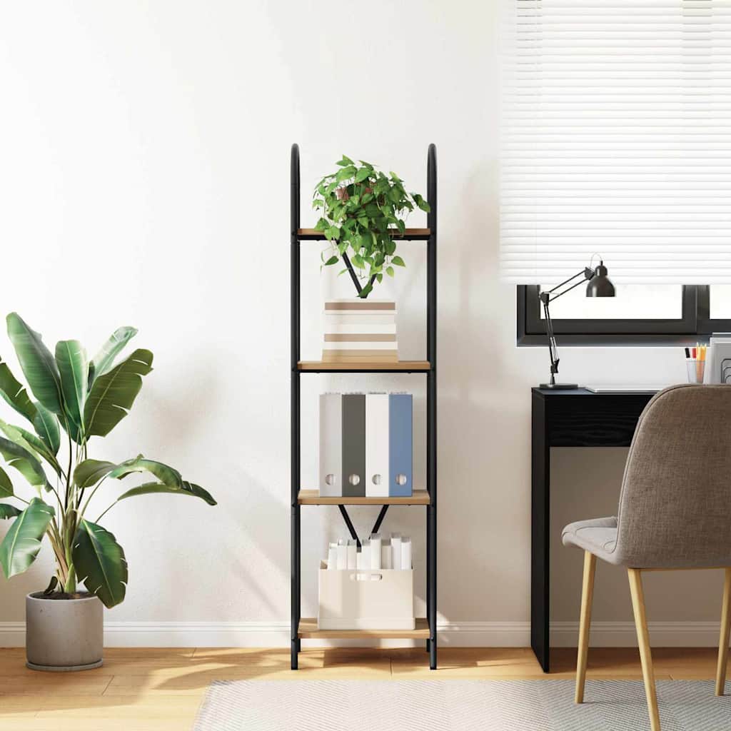 Bookshelf 4-Tier 40 x 30 x 146 cm Engineered wood Artisan Oak