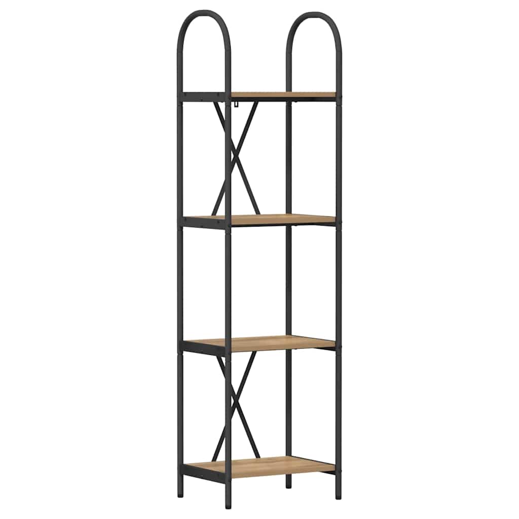 Bookshelf 4-Tier 40 x 30 x 146 cm Engineered wood Artisan Oak