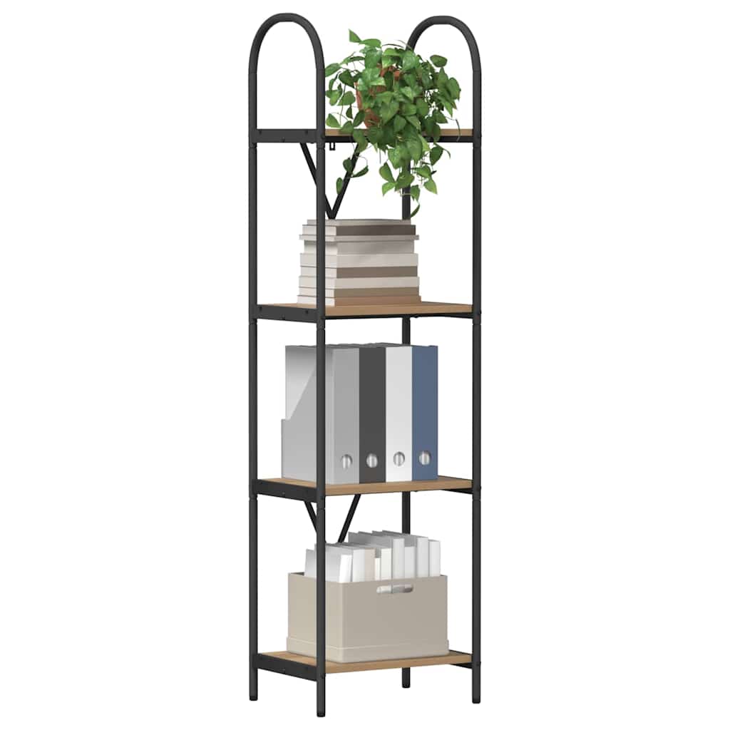 Bookshelf 4-Tier 40 x 30 x 146 cm Engineered wood Artisan Oak