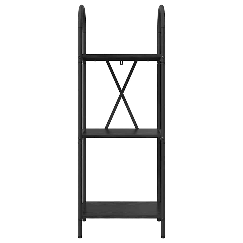 Bookshelf 3-Tier 40 x 30 x 109 cm Engineered wood Black Oak