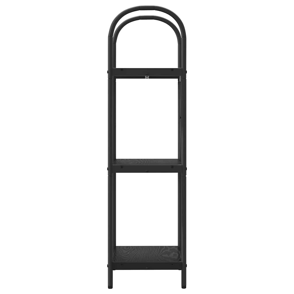 Bookshelf 3-Tier 40 x 30 x 109 cm Engineered wood Black Oak