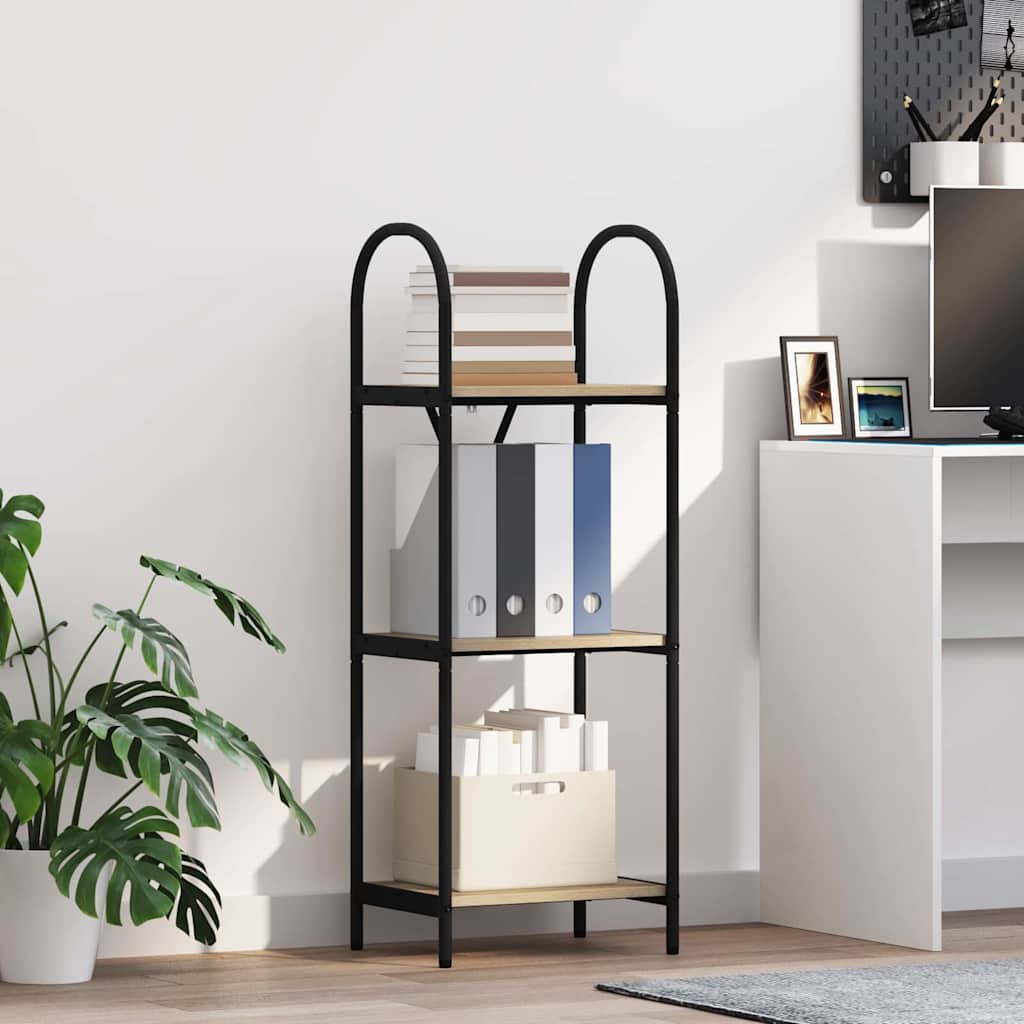 Bookshelf 3-Tier 40 x 30 x 109 cm Engineered wood Sonoma Oak