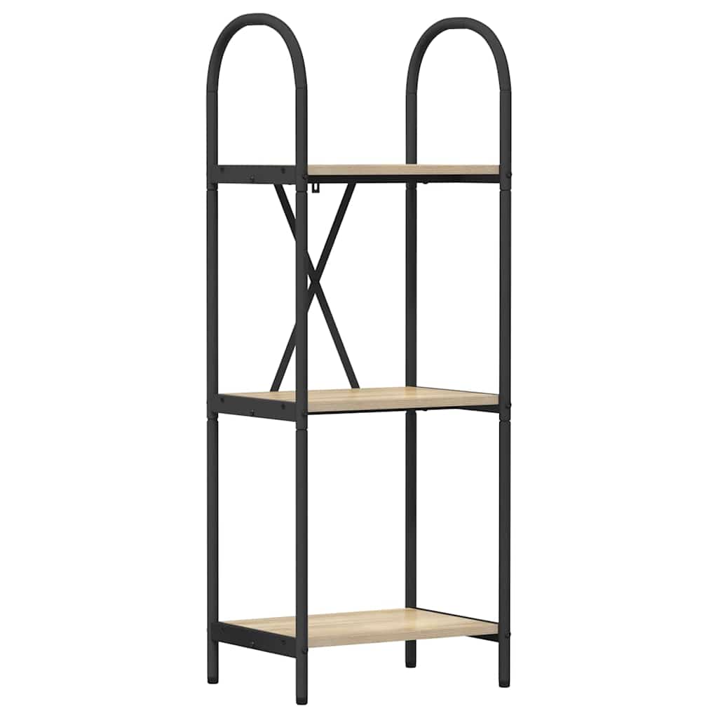 Bookshelf 3-Tier 40 x 30 x 109 cm Engineered wood Sonoma Oak